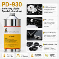 Lubrifiant solide fluoré anti-gelée PD-930 pour engrenages de zoom et de mise au point d'objectifs photo, non inflammable, faible bruit, haute précision