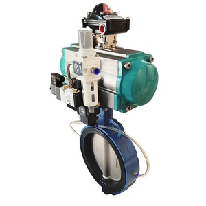 PZD671X Pneumatic Butterfly Valve Stainless Steel Soft <b>Seal</b> For Water Normal Temperature Application - Product Image 1