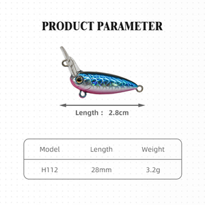 Minnow in PVC da 3.2g 28mm a immersione rapida, con linguetta invertita e eccellente stile di nuoto, per la pesca di trote e pesci d'acqua salata - Product Image 2