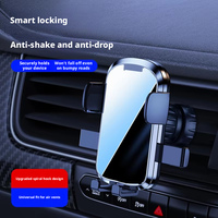 Support de téléphone universel XL pour grille d'aération de voiture, en ABS, avec système de blocage automatique par gravité et clip de fixation USB