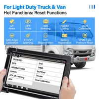 Escáner de Diagnóstico Ancel X7-HD para Camiones Diésel de Trabajo Pesado, 24V BT OBD2, 10 Pulgadas, Codificación, Programación, 15 Funciones de Reinicio, Prueba Activa