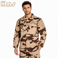 KMS Uniforme Tactique Ripstop Chad Desert, Tenue de Combat BDU, Vêtements de Camouflage Tactique pour l'Extérieur