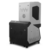 Graveur laser à fibre 3D MOPA 100W 200W 300W avec tête de marquage galvanométrique, machine laser pour métaux fermée, idéale pou