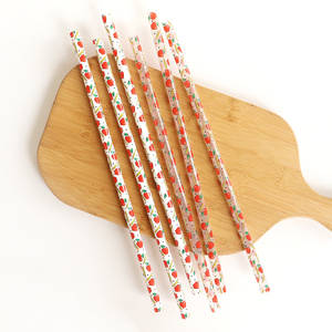 Tùy Chỉnh Ưa Thích Tái Sử Dụng 10Mm Đường Kính Nhựa Cứng Ống Hút Táo Và Bút Chì In Uống Ống Hút - Product Image 2