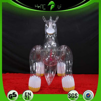 Jouets de piscine gonflables en PVC transparent mignons, cheval Hongyi, matériau souple
