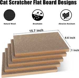 Kingtale Tùy Chỉnh Vật Nuôi Nhà Cung Cấp 5 Gói Trong 1 Mèo Scratch Pad Với Hộp Thích Hợp Cho Mèo Để Nghỉ ngơi Xay Móng Vuốt Và Chơi - Product Image 3