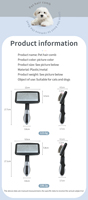 Broches incurvées professionnelles de luxe en acier inoxydable pour le toilettage des poils d'animaux brosse démêlante pour chien et chat à poil long