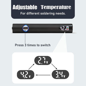 Mini <span class=keywords><strong>fer</strong></span> à <span class=keywords><strong>souder</strong></span> sans fil portable réglable, batterie au lithium rechargeable, <span class=keywords><strong>fer</strong></span> à <span class=keywords><strong>souder</strong></span> numérique sans fil avec écran LED - Product Image 3