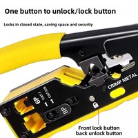Pince à Sertir Portable Multifonctionnelle en Acier pour Câbles Réseau 6P 8P Cat5e Cat6 Cat7 RJ45, Outil Manuel Électrique pour Fiches Modulaires et Connecteurs