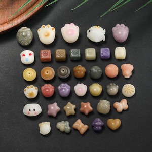Cuentas talladas de raíz de Bodhi, pequeñas, de forma irregular, accesorios de joyería DIY, pulseras, adornos con cuentas - Product Image 1