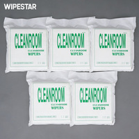 WIPESTAR Lingettes de nettoyage carrées 100% polyester, sans poussière, douces et durables, 6"x6", 300 pièces, pour salle blanche, 110 g/m², pour la fabrication électronique