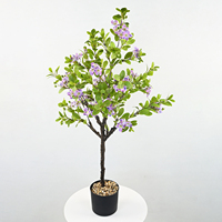 Plante artificielle haut de gamme en pot, type Myrte Roseux, pour décoration intérieure, cadeau de mariage, de pendaison de crémaillère, pour hôtel, maison, salon