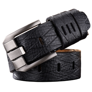 Cinturón de cuero genuino con patrón de cocodrilo Retro para <span class=keywords><strong>hombre</strong></span>, cinturón de negocios de longitud personalizada de aguja ancha, suministro directo personalizado, Stock de <span class=keywords><strong>AliExpress</strong></span> - Product Image 3