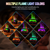 Diffuseur d'aromathérapie compact à effet flamme par ultrasons, nouveau modèle 2026, pour foyer transfrontalier, avec télécommande et prise secteur