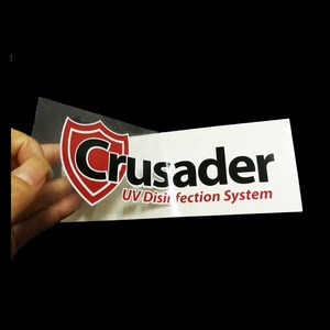 Oem Chất lượng cao silkscreen trong suốt <span class=keywords><strong>PVC</strong></span> kính chuyển Vinyl Logo Sticker - Product Image 2