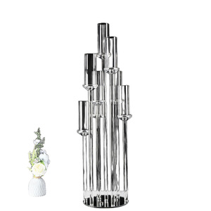 Candelabro de Cristal Grande de 8 Brazos, Diseño Europeo, Estilo Moderno, Centro de Mesa Cilíndrico Hecho a Mano para Bodas, San Valentín, Decoración del Hogar - Product Image 3