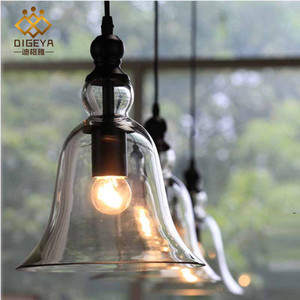 Digeya <b>Crystal</b> Bell Pendant <b>Light</b> Single Head Incandescent Lamp For Bedroom Dining Room - Product Image 1