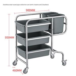 Carrito de Servicio de Acero Inoxidable para Hostelería, Carrito de Comida para Hotel, Carrito de Servicio para Restaurante con 4 Ruedas para Cocina, Precio de Fábrica al por Mayor - Product Image 5