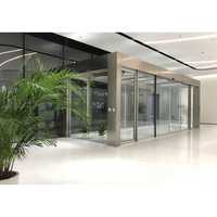 Système de porte coulissante automatique - Porte double vitrage d'entrée principale pour hôtel et centre commercial, kit d'opérateur de porte d'entrée commerciale