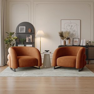 Ghế sofa đơn phong cách đơn giản, cá tính, thư giãn, nhẹ nhàng sang trọng, chất liệu nhung, dành cho phòng khách - Product Image 6