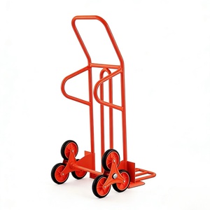 รถเข็นเหล็กพับได้ J&K Red 250 กก. แบบมีล้อ 6 ล้อ สำหรับขนย้ายสินค้าในโรงงาน บ้าน โกดัง  รับผลิตตามแบบ OEM - Product Image 3