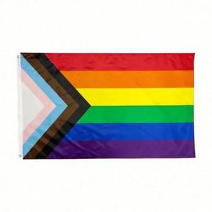 Fabricante Ofrece Bandera del Orgullo Gay y Lésbico de Poliéster de 3x5 pies con Diseño Personalizado, Logotipo y Color a Medida - Product Image 1