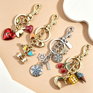 Vibrant Enamel Colorful Umbrella <b>Charms</b> Keyring Metal Chain Dainty Cute <b>Bag</b> <b>Charm</b> Fashion Ornament Key Accessories For Girls - Product Image 5
