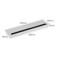 Caja de pasacables decorativa de aleación de aluminio para escritorio de oficina/mueble de TV, cubierta para orificios de cables, caja organizadora de cables