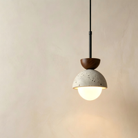 Jueone Suspension ronde en travertin jaune, très vendue, pour chambre à coucher, chevet, salle à manger et salon