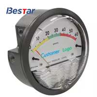 Pressure Gauge Differential air Pressure Gauge -500-500Pa Micro-differential Pressure Gauge for Fire Protection Pipeline