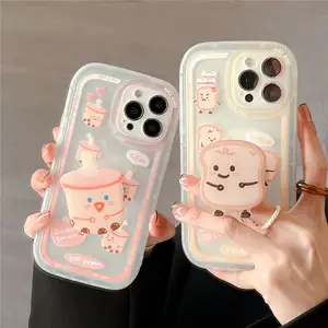 Wholesale Acrylic Grip With Fruit Design Factory Clear Print Pictures Cute Acrylic Phone Grip Custom