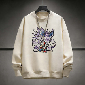 เสื้อสเวตเชิ้ตผู้ชายปักลาย ขนาดใหญ่พิเศษ ผ้าฝ้าย 100% แขนยาว ระบายอากาศได้ดี สวมใส่สบายๆ - Product Image 1