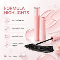 Maskara Slim Presisi untuk Memperpanjang dan Mempertegas Bulu Mata dengan Sikat Halus OEM ODM Pemasok Pabrik Makeup Label Pribadi
