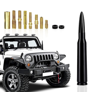 Antenne universelle de type balle calibre 50 pour camion, voiture, remplacement d'antenne radio, antenne courte en aluminium pour Jeep, Ford, Chevy - Product Image 1