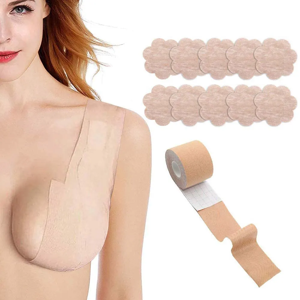Le donne sollevano il nastro di kinesiologia del corpo impermeabile invisibile reggiseno seno seno nastro di sollevamento del nastro originale OEM produttore Fuluo cina cina