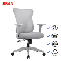 Chaise de bureau ergonomique en maille avec design moderne, pivotante, hauteur réglable, base en acier, chaise élévatrice pour la maison/le bureau
