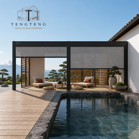 Pergola bioclimatique en aluminium imperméable avec structure thermolaquée et dimensions 3x3 pour extérieur, jardin, terrasse et projets personnalisés
