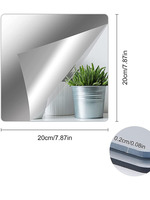 Miroir autocollant en acrylique de haute qualité, 20x20 cm, personnalisé, moderne, flexible, sans cadre, petite combinaison de miroirs, vente en gros
