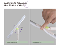 Balai serpillère pliable double usage en silicone personnalisé pour sols et vitres, avec brosses de nettoyage pour poils d'animaux domestiques