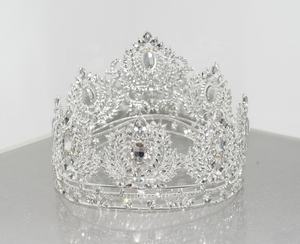 มงกุฎเจ้าสาวสไตล์ยุโรปสีเงิน ประดับคริสตัล AB ปรับขนาดได้ สำหรับผู้ชนะการประกวด มงกุฎทองสำหรับราชินี - Product Image 5