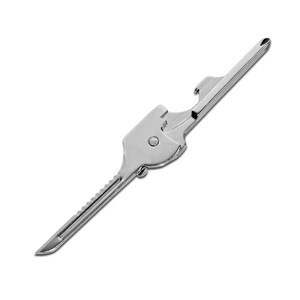 Herramienta de supervivencia de acero inoxidable para exteriores, herramienta plegable 6 en 1, multifunción Utili, llave, destornillador, abridor de botellas, llavero - Product Image 4