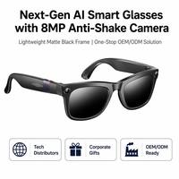 Lunettes intelligentes IA avec étui de charge magnétique, traduction en temps réel, appels téléphoniques, lecteur de musique, stabilisation d'image, étanches IPX-5, 2K