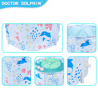 Doctor Dolphin PVC Wasserdichter Aufblasbarer Kinder-Swimmingpool in Vollgröße für Haus, Garten und Außenbereich