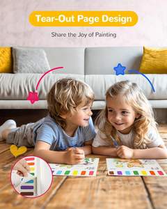 Set <span class=keywords><strong>de</strong></span> Pintura <span class=keywords><strong>de</strong></span> Acuarela para Niños <span class=keywords><strong>de</strong></span> 4 a 8 Años, 10 Hojas con Encuadernación Térmica, 3 Pinceles, <span class=keywords><strong>Libro</strong></span> <span class=keywords><strong>de</strong></span> Actividades <span class=keywords><strong>de</strong></span> Pintura sin Desorden, Regalo <span class=keywords><strong>de</strong></span> Navidad - Product Image 5