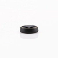 Kancing Model 65808 Cekung Ramah Lingkungan Berbahan Paduan Seng Bulat 4 Lubang Berlapis Hitam Putih untuk Kemeja dan Gaun