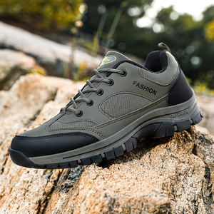 Zapatos para Caminar Ultraligeros para Hombre, Zapatillas Deportivas de Malla Sintética con Cordones, Bordado, Talla Grande, Suela de Goma, Tendencia de Moda para Todas las Temporadas - Product Image 2