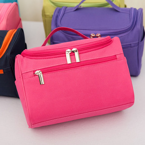 Multifunctional Travel <b>Toiletry</b> Bag Rectangle Portable <b>Storage</b> Cosmetic Bag For Bath Hook Type Polyester Fabric - Product Image 1
