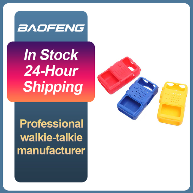 Bulk Stock Baofeng 5R Series Walkie Talkie Colorful Battery-free Silicone Protective Case Anti-Drop Anti-Scratch