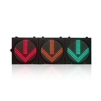 Feu de signalisation LED sans bordure IP65 étanche 300 mm (12 pouces) avec boîtier PC, alimentation secteur pour autoroute et tunnel