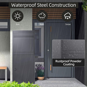 Jh-mech Hộp Thư thư và khe thư có thể khóa siêu dung lượng lớn tùy chỉnh hộp bưu kiện ngoài trời màu đen - Product Image 3